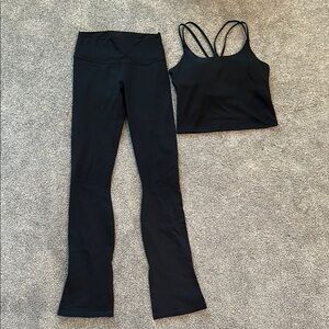 Women's Black Fabletics Activewear Set